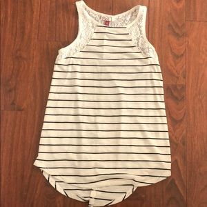 White Striped Tank Top